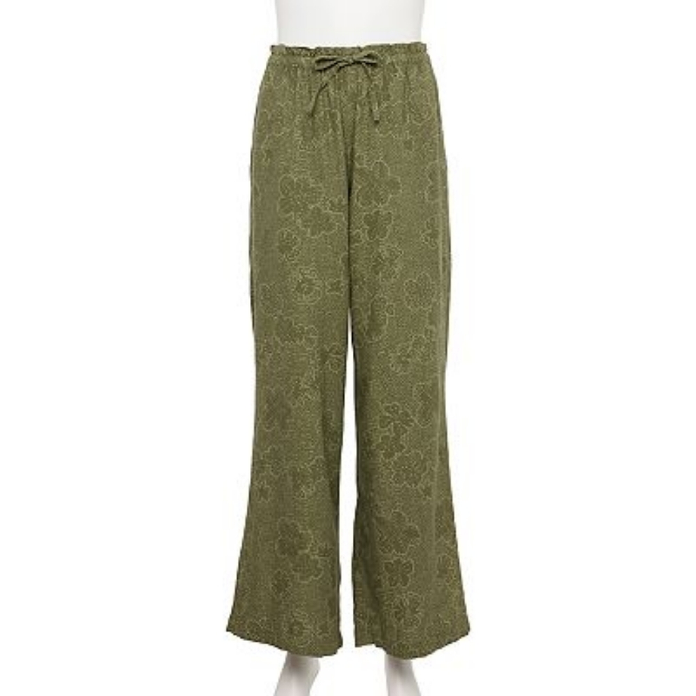Linen blend Medium Boho Style  pants
